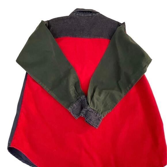 VTG 90s Details denim color blocked button down shirt size large unisex - Picture 4 of 9